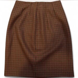 Barami Vintage Classic Preppy Brown Plaid Skirt Size 4